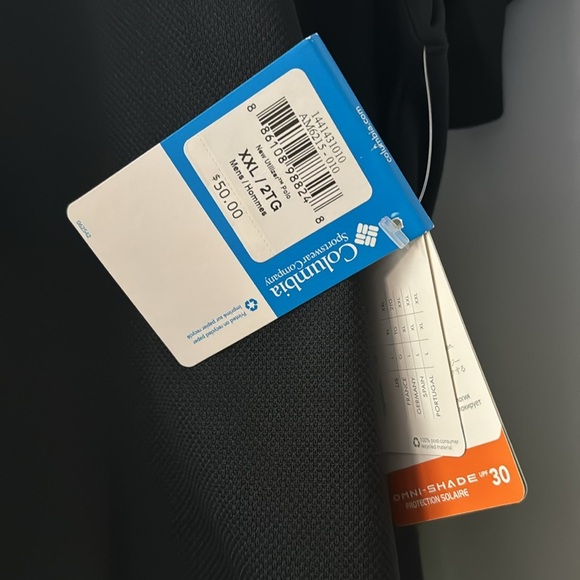 NWT🍍COLUMBIA POLO-OMNI-SHADE SUN PROTECTION-WICKING MATERIAL 🍍SIZE 2XL🍍U-1 - Picture 4 of 4